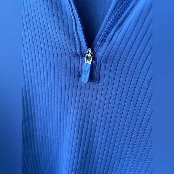 Lululemon It’s Rulu Run Ribbed Cropped Half Zip in Psychic Sz. 4 LW3GF2S - Picture 7 of 12